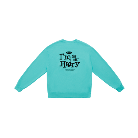 The I'm Not That Hairy Bejeweled Beasts Crewneck in Light Green