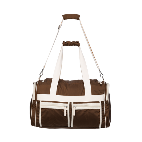 The Pleasing Pocketed Sports Bag in Brown