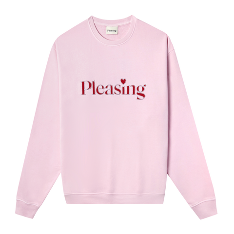 The Pleasing Loves You Crewneck in Pink