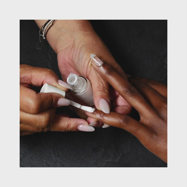 Video of nails being painted white